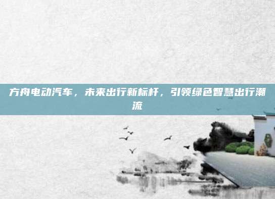 方舟电动汽车,未来出行新标杆,引领绿色智慧出行潮流