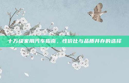 十万级家用汽车指南,性价比与品质并存的选择