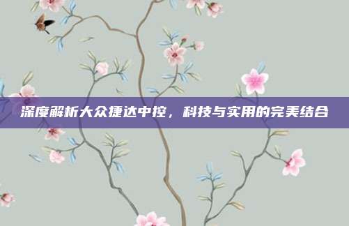 深度解析大众捷达中控,科技与实用的完美结合