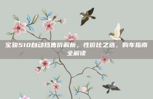宝骏510自动挡售价解析,性价比之选,购车指南全解读