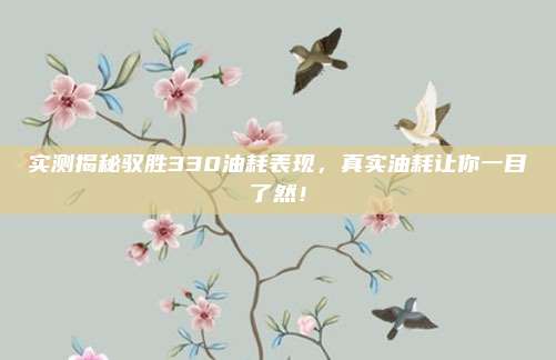 实测揭秘驭胜330油耗表现,真实油耗让你一目了然!