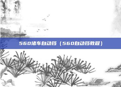 560堵车自动挡（560自动挡教程）