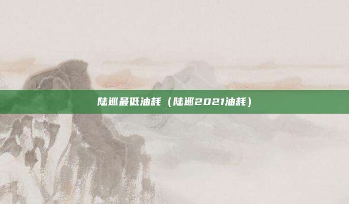 陆巡最低油耗（陆巡2021油耗）
