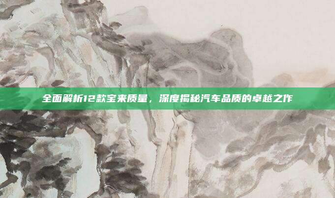 全面解析12款宝来质量,深度揭秘汽车品质的卓越之作