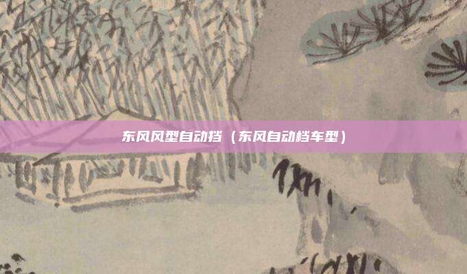 东风风型自动挡（东风自动档车型）