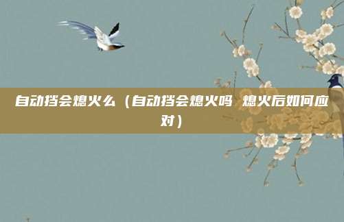 自动挡会熄火么（自动挡会熄火吗 熄火后如何应对）