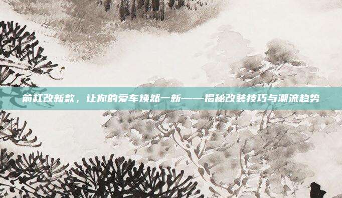 前杠改新款,让你的爱车焕然一新——揭秘改装技巧与潮流趋势