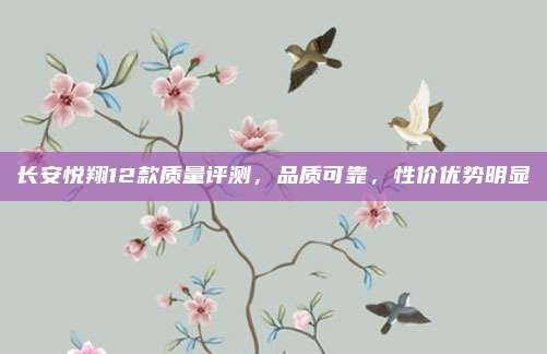 长安悦翔12款质量评测,品质可靠,性价优势明显