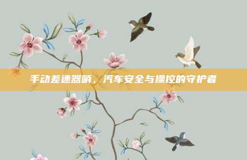 手动差速器哨,汽车安全与操控的守护者