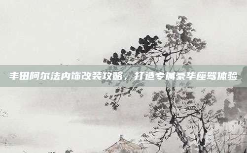 丰田阿尔法内饰改装攻略,打造专属豪华座驾体验