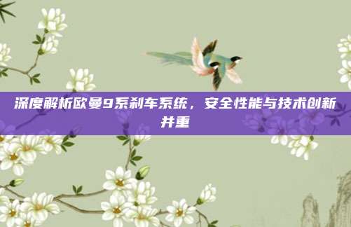 深度解析欧曼9系刹车系统,安全性能与技术创新并重