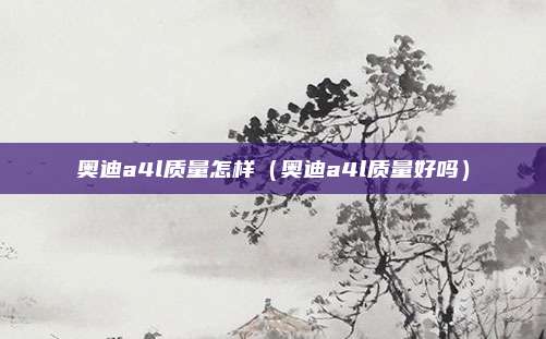 奥迪a4l质量怎样(奥迪a4l质量好吗)