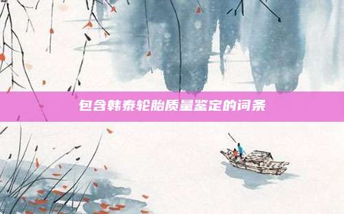 包含韩泰轮胎质量鉴定的词条