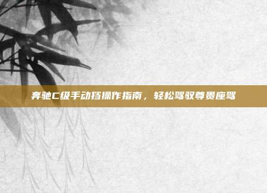 奔驰C级手动挡操作指南,轻松驾驭尊贵座驾