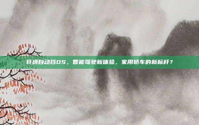 轩逸自动挡DS,智能驾驶新体验,家用轿车的新标杆?
