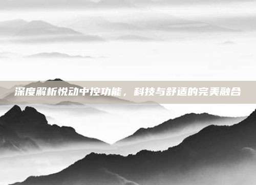深度解析悦动中控功能,科技与舒适的完美融合