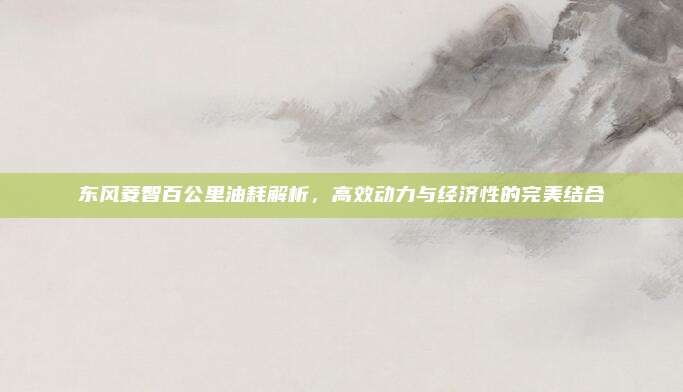 东风菱智百公里油耗解析,高效动力与经济性的完美结合