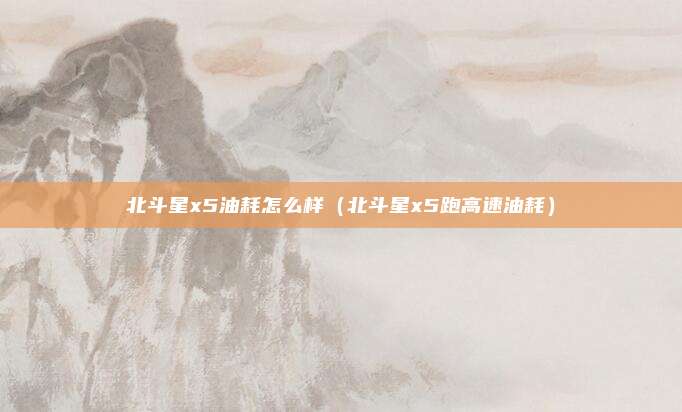 北斗星x5油耗怎么样(北斗星x5跑高速油耗)