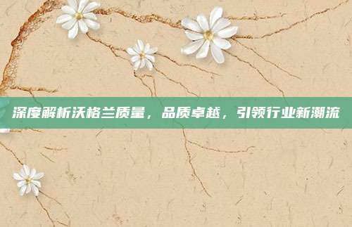 深度解析沃格兰质量,品质卓越,引领行业新潮流