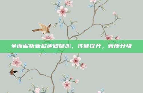 全面解析新款速腾喇叭,性能提升,音质升级