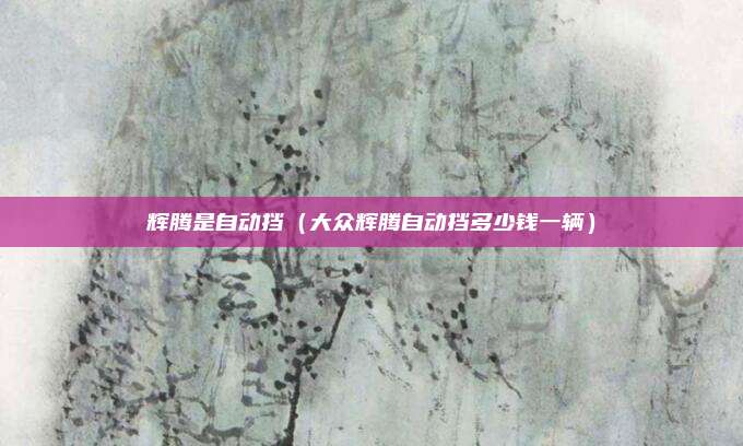 辉腾是自动挡（大众辉腾自动挡多少钱一辆）
