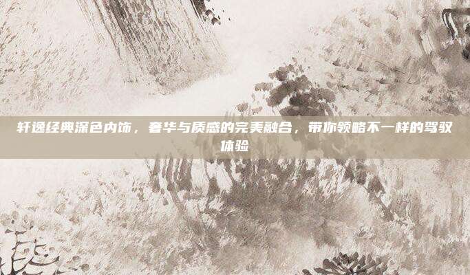 轩逸经典深色内饰,奢华与质感的完美融合,带你领略不一样的驾驭体验