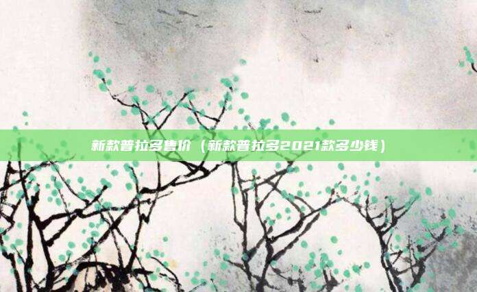 新款普拉多售价(新款普拉多2021款多少钱)