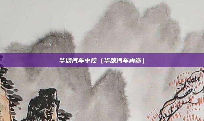 华颂汽车中控（华颂汽车内饰）