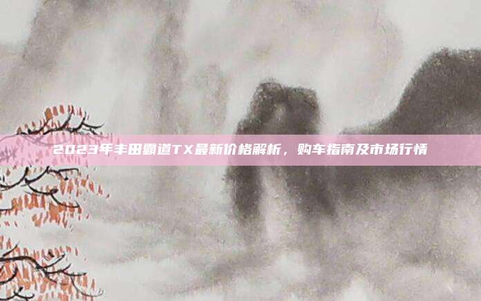2023年丰田霸道TX最新价格解析,购车指南及市场行情