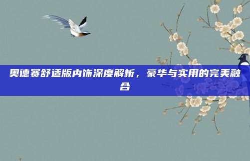 奥德赛舒适版内饰深度解析,豪华与实用的完美融合