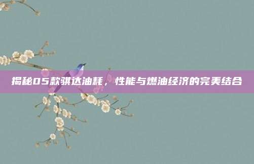 揭秘05款骐达油耗,性能与燃油经济的完美结合