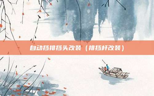 自动挡排挡头改装（排挡杆改装）