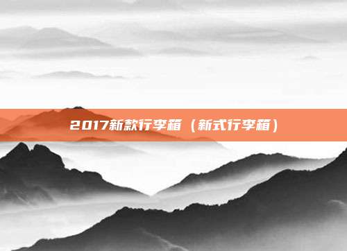 2017新款行李箱（新式行李箱）