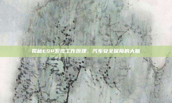 揭秘ESP系统工作原理,汽车安全保障的大脑