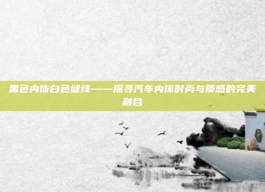 黑色内饰白色缝线——探寻汽车内饰时尚与质感的完美融合