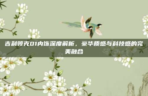 吉利领克01内饰深度解析,豪华质感与科技感的完美融合