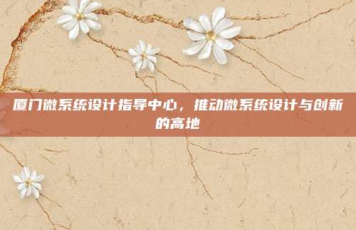 厦门微系统设计指导中心,推动微系统设计与创新的高地