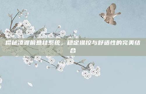 揭秘凌渡前悬挂系统,稳定操控与舒适性的完美结合