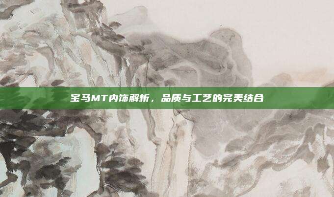 宝马MT内饰解析,品质与工艺的完美结合