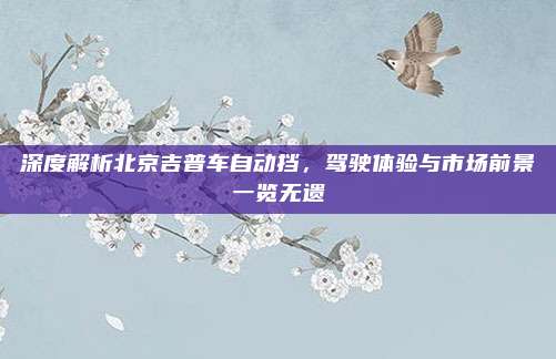 深度解析北京吉普车自动挡,驾驶体验与市场前景一览无遗