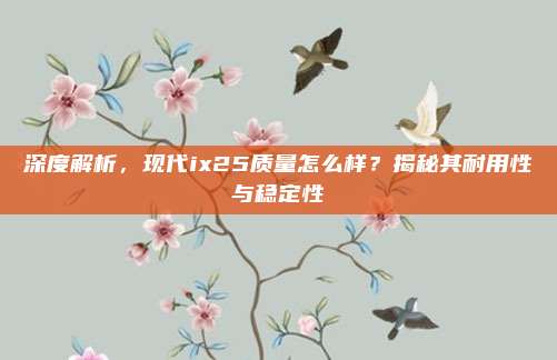 深度解析,现代ix25质量怎么样?揭秘其耐用性与稳定性