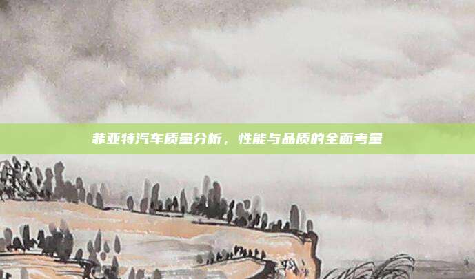 菲亚特汽车质量分析,性能与品质的全面考量