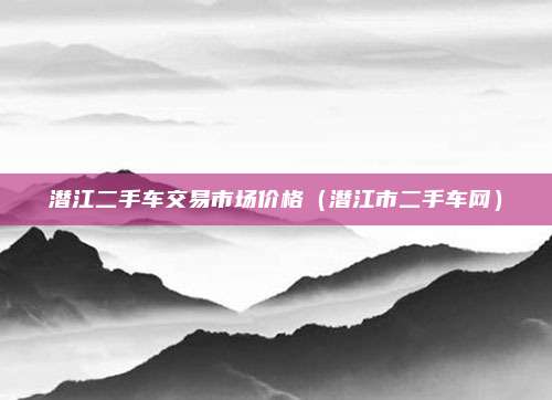 潜江二手车交易市场价格(潜江市二手车网)