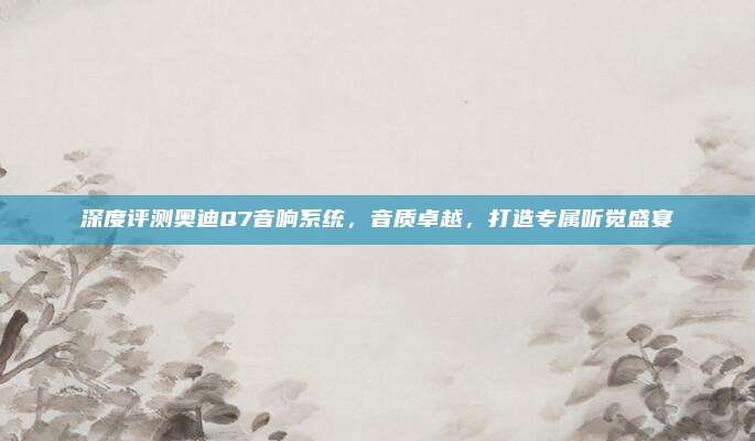 深度评测奥迪Q7音响系统,音质卓越,打造专属听觉盛宴