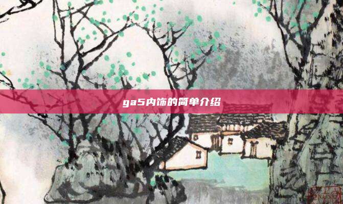 ga5内饰的简单介绍