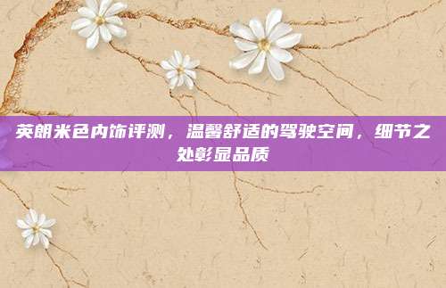 英朗米色内饰评测,温馨舒适的驾驶空间,细节之处彰显品质