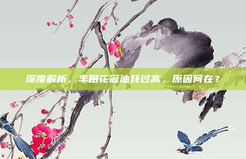 深度解析，丰田花冠油耗过高，原因何在？