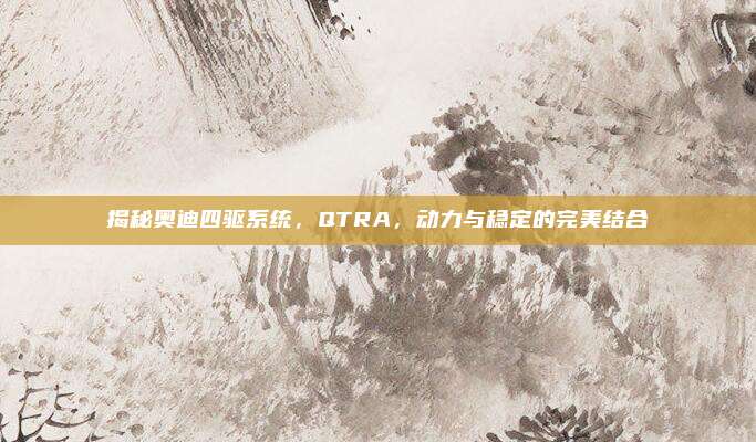 揭秘奥迪四驱系统，QTRA，动力与稳定的完美结合