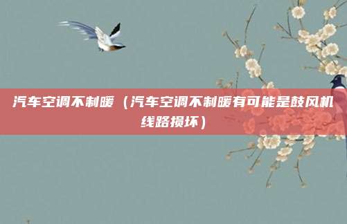 汽车空调不制暖(汽车空调不制暖有可能是鼓风机线路损坏)