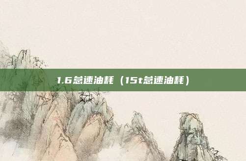1.6怠速油耗（15t怠速油耗）